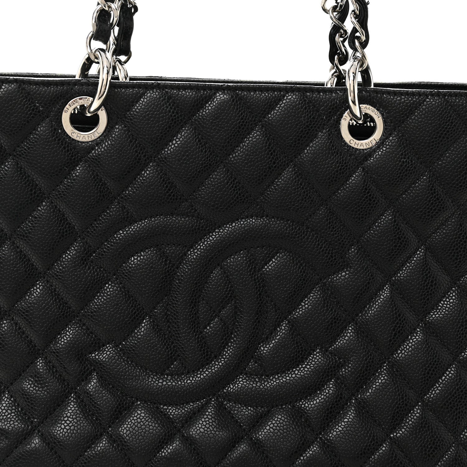 Chanel Caviar Quilted Grand Shopping Tote GST Black