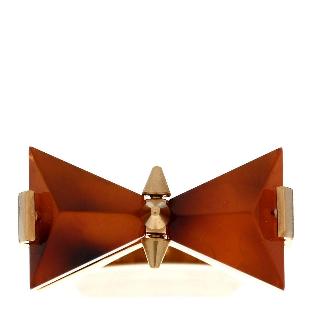 Louis Vuitton Resin Spiky Bow Ring L Tortoise
