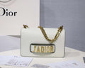 Dior White J'Adior Calfskin Flap Bag