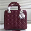 Dior Medium Lady Dior Bag In Bordeaux Lambskin