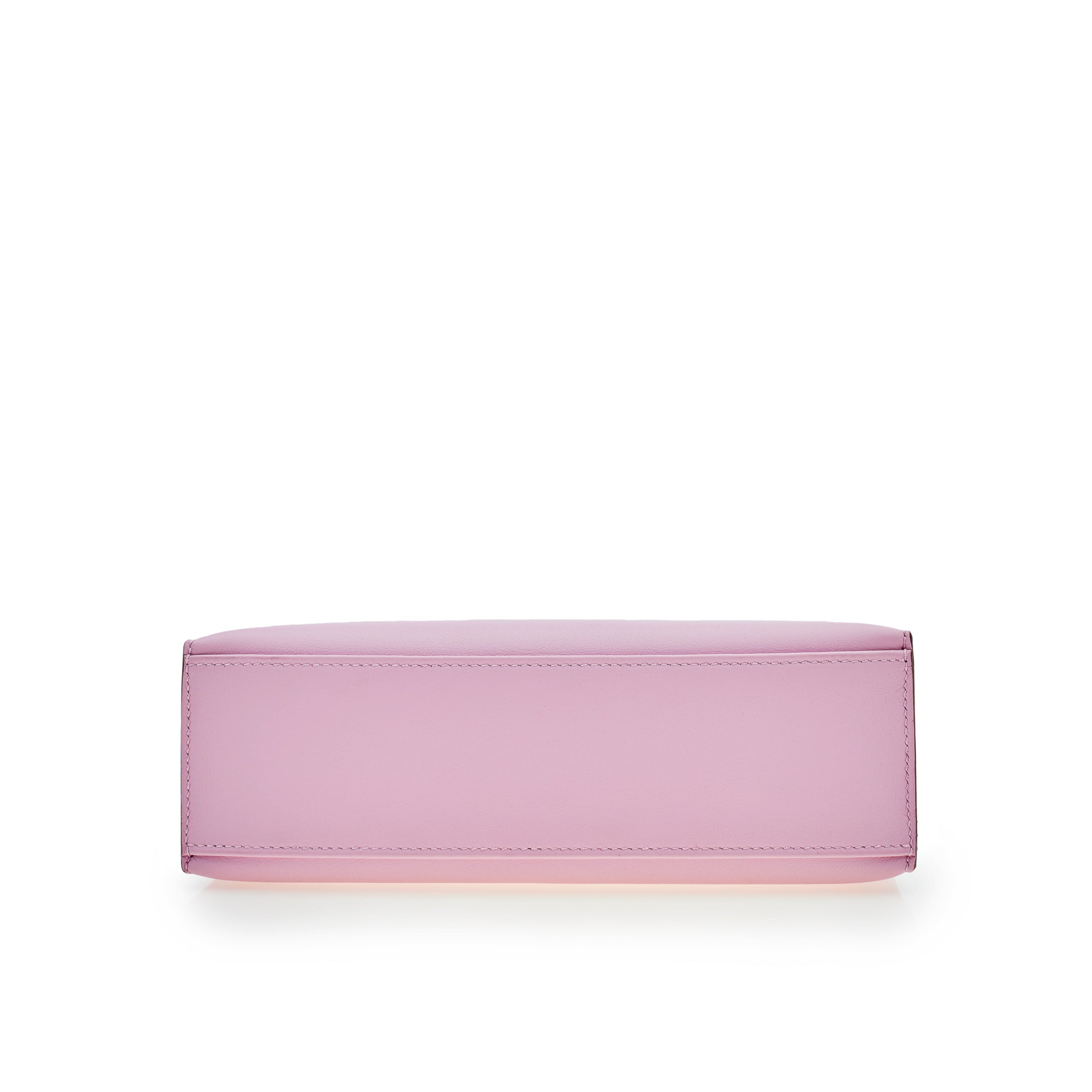 Hermes Kelly Pochette Mauve Sylvestre Swift Rose Gold Hardware