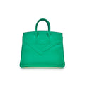 Hermes Birkin 25 Shadow Bag Menthe Swift Leather