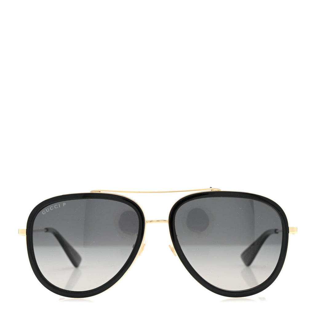 Gucci Metal Aviator Sunglasses GG0062S Black