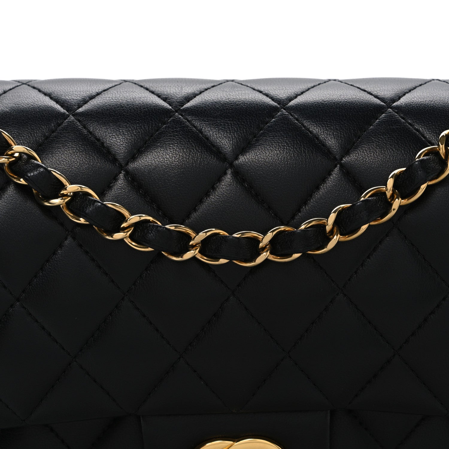 Chanel Lambskin Quilted Medium Double Flap Black