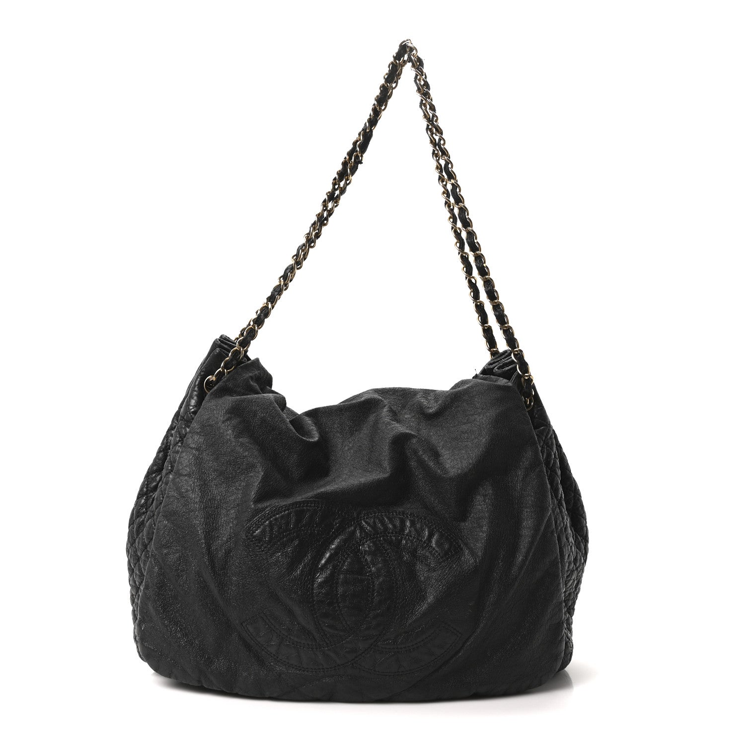 Chanel Vinyl XL Rock and Chain Flap Black