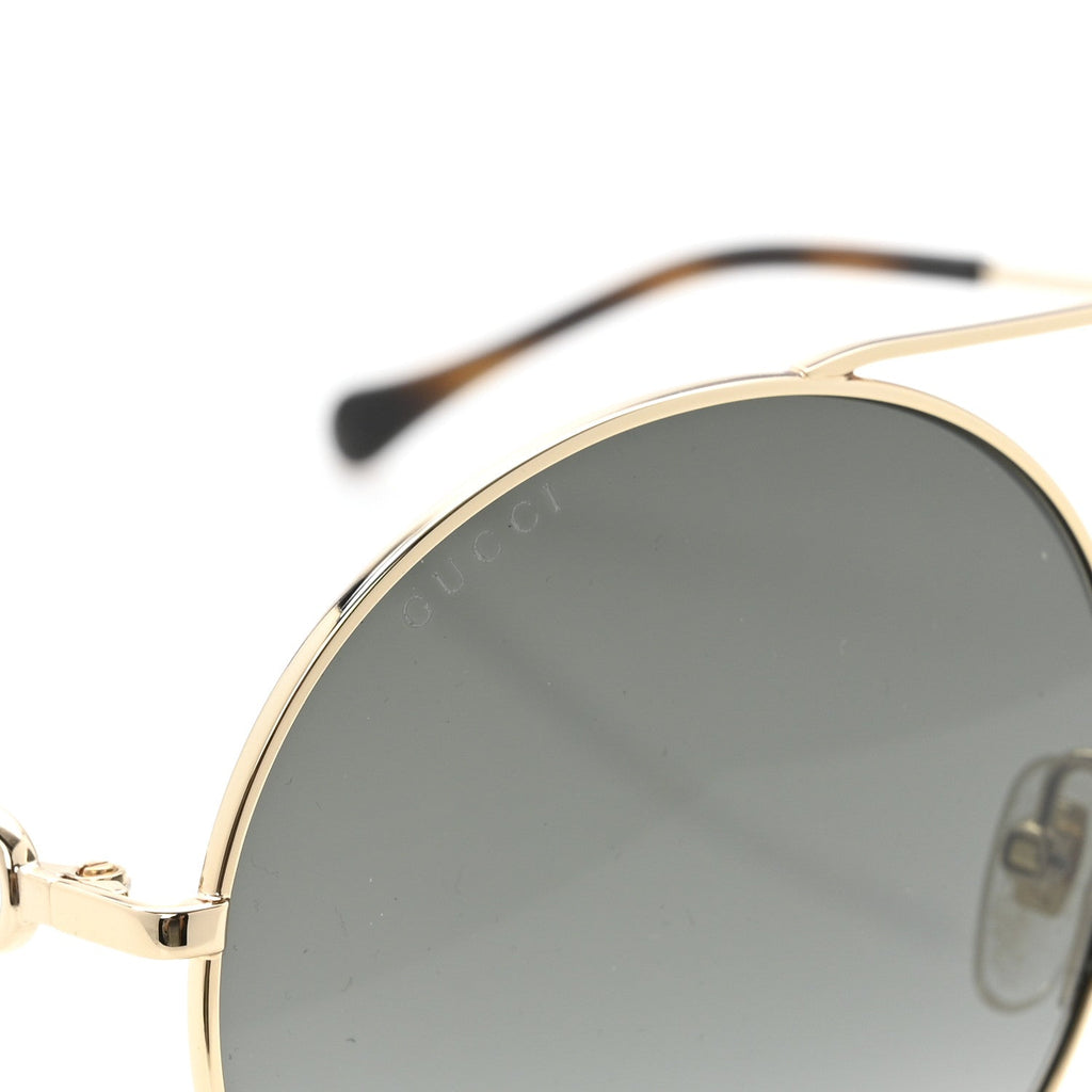 Gucci Round Horsebit Sunglasses GG0878S Gold