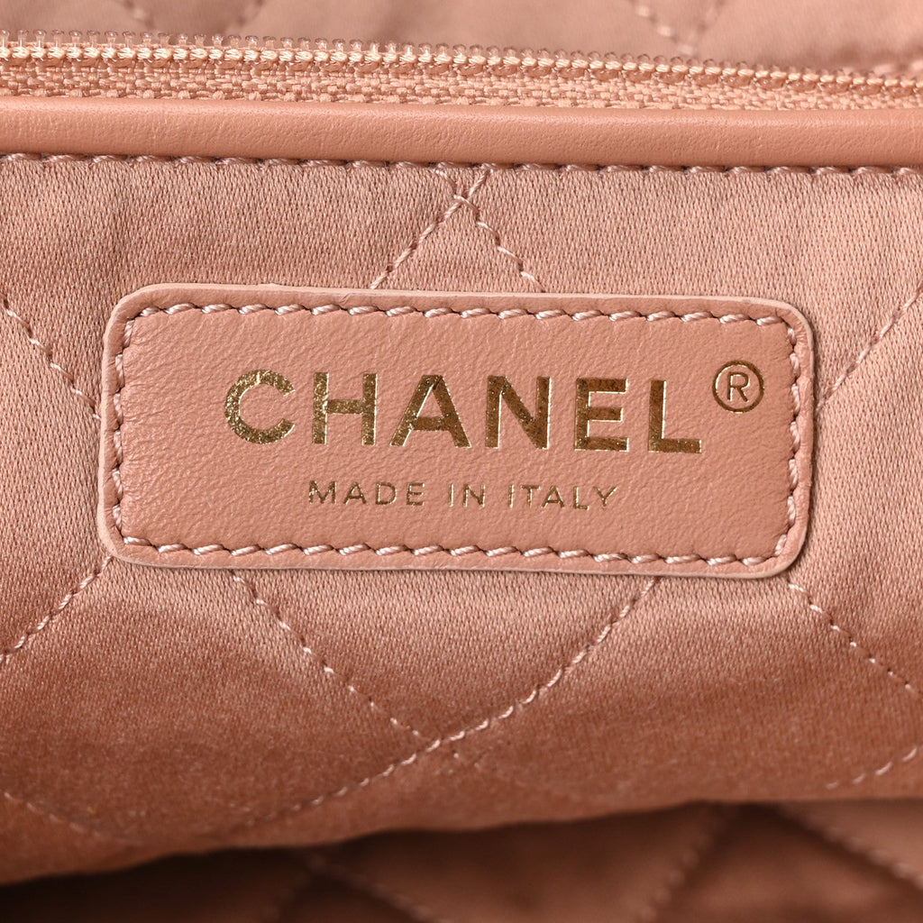 Chanel Metallic Calfskin Quilted Small Chanel 22 Pink
