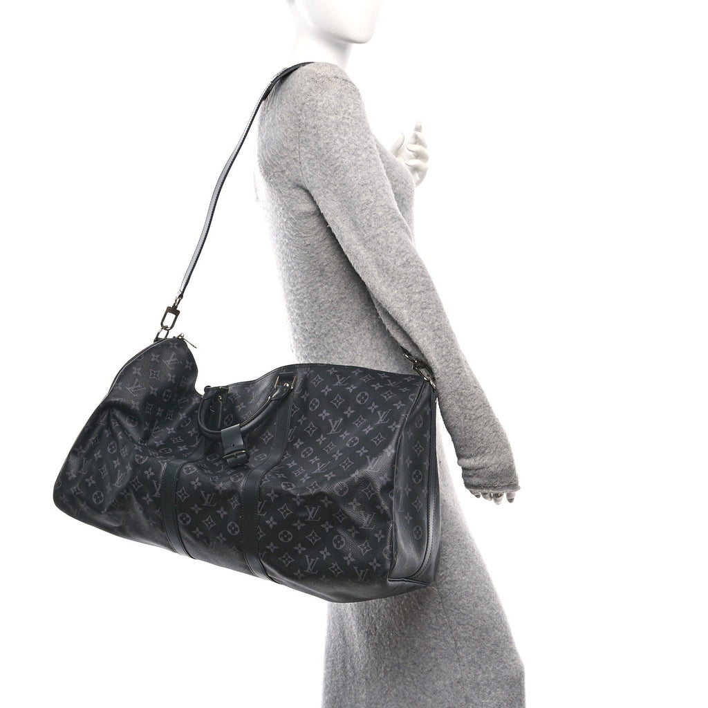 Louis Vuitton Monogram Eclipse Keepall Bandouliere 55