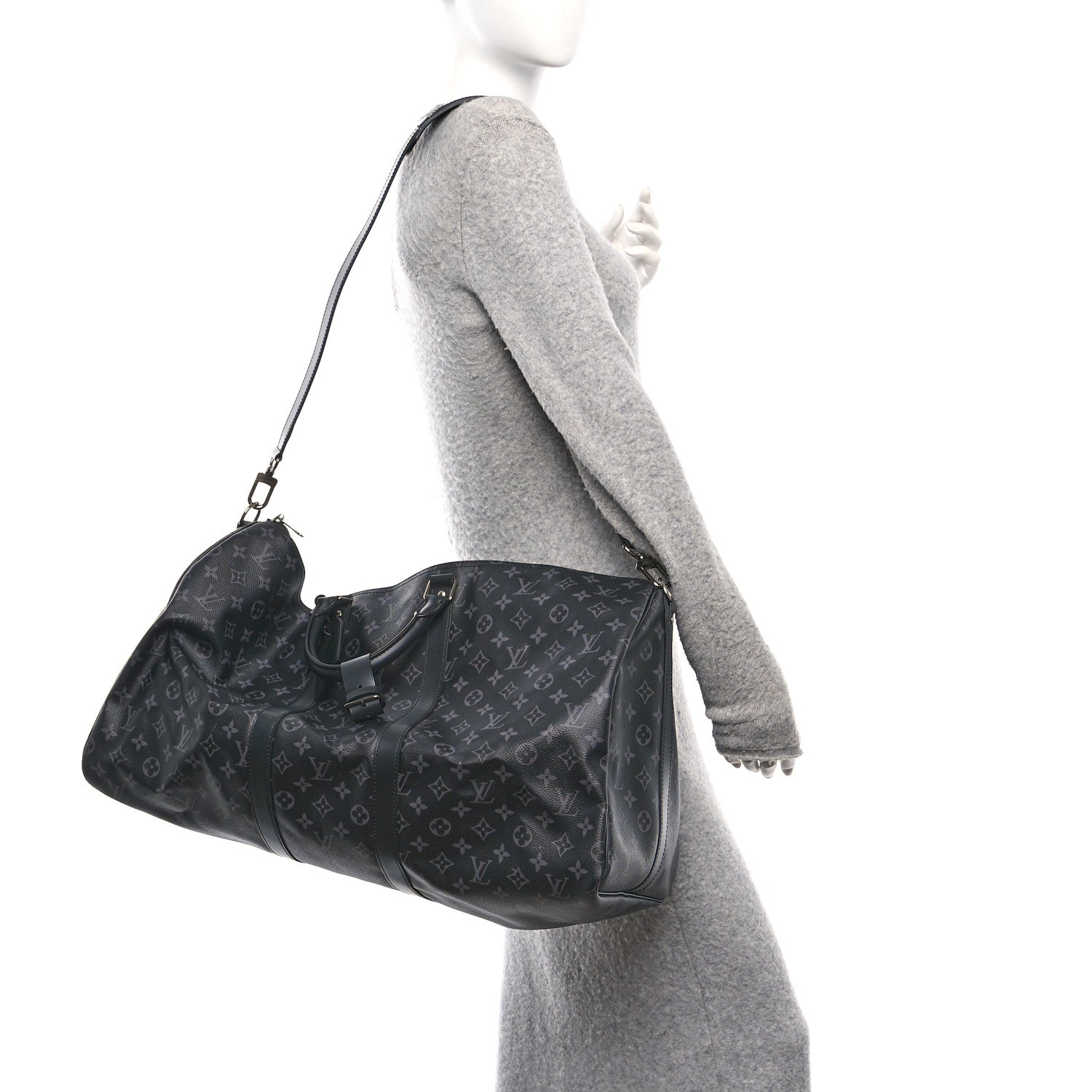Louis Vuitton Monogram Eclipse Keepall Bandouliere 55
