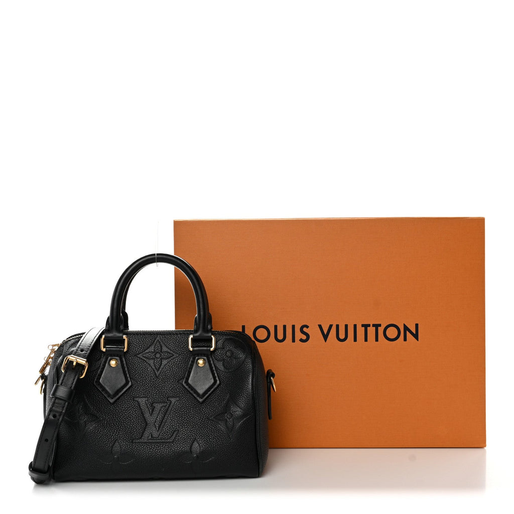 Louis Vuitton Empreinte Monogram Giant Speedy Bandouliere 20 Black