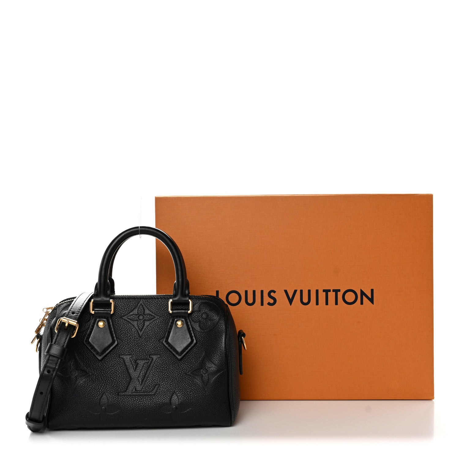 Louis Vuitton Empreinte Monogram Giant Speedy Bandouliere 20 Black