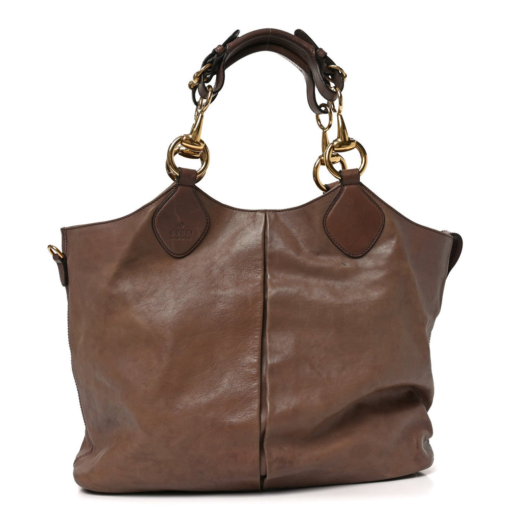 Gucci Calfskin Soft Icon Tote Pink Tan