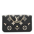 Louis Vuitton Empreinte Monogram Giant Felicie Pochette Black Beige
