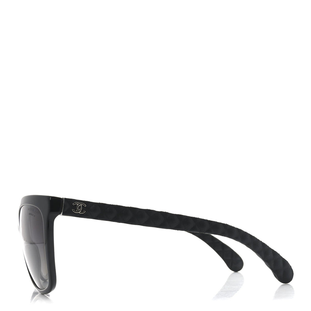 Acetate Quilted Polarized Butterfly CC Sunglasses 5288-Q Black