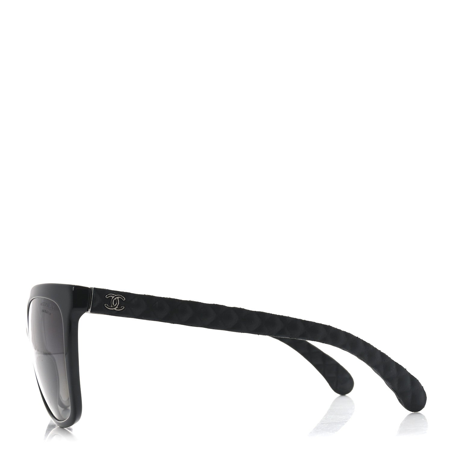 Acetate Quilted Polarized Butterfly CC Sunglasses 5288-Q Black