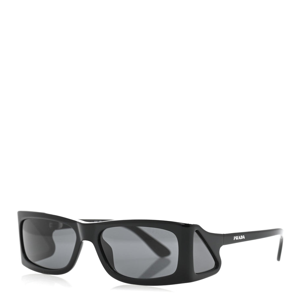 Prada Acetate Rectangular Sunglasses SPR B03 Black