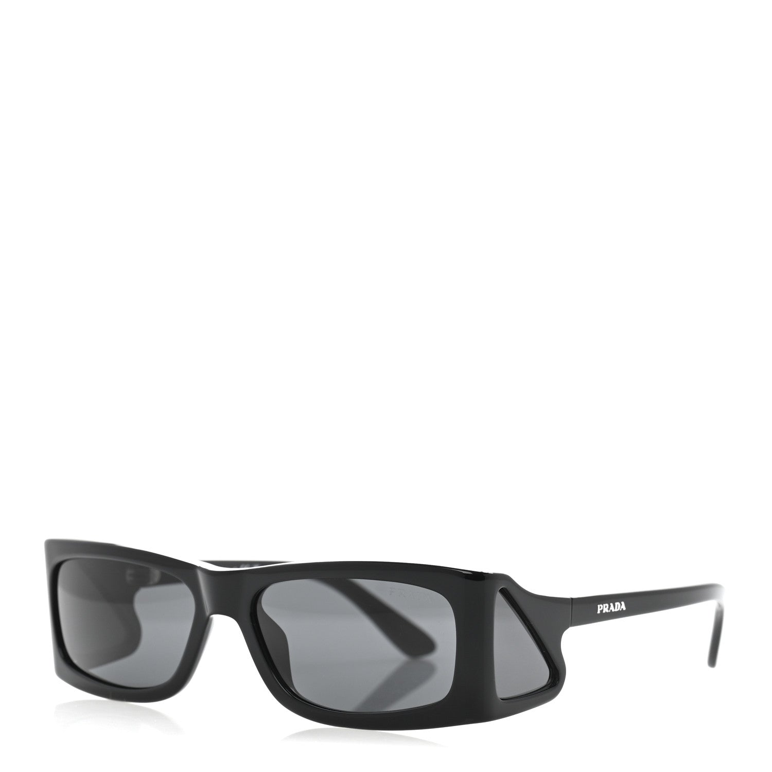 Prada Acetate Rectangular Sunglasses SPR B03 Black
