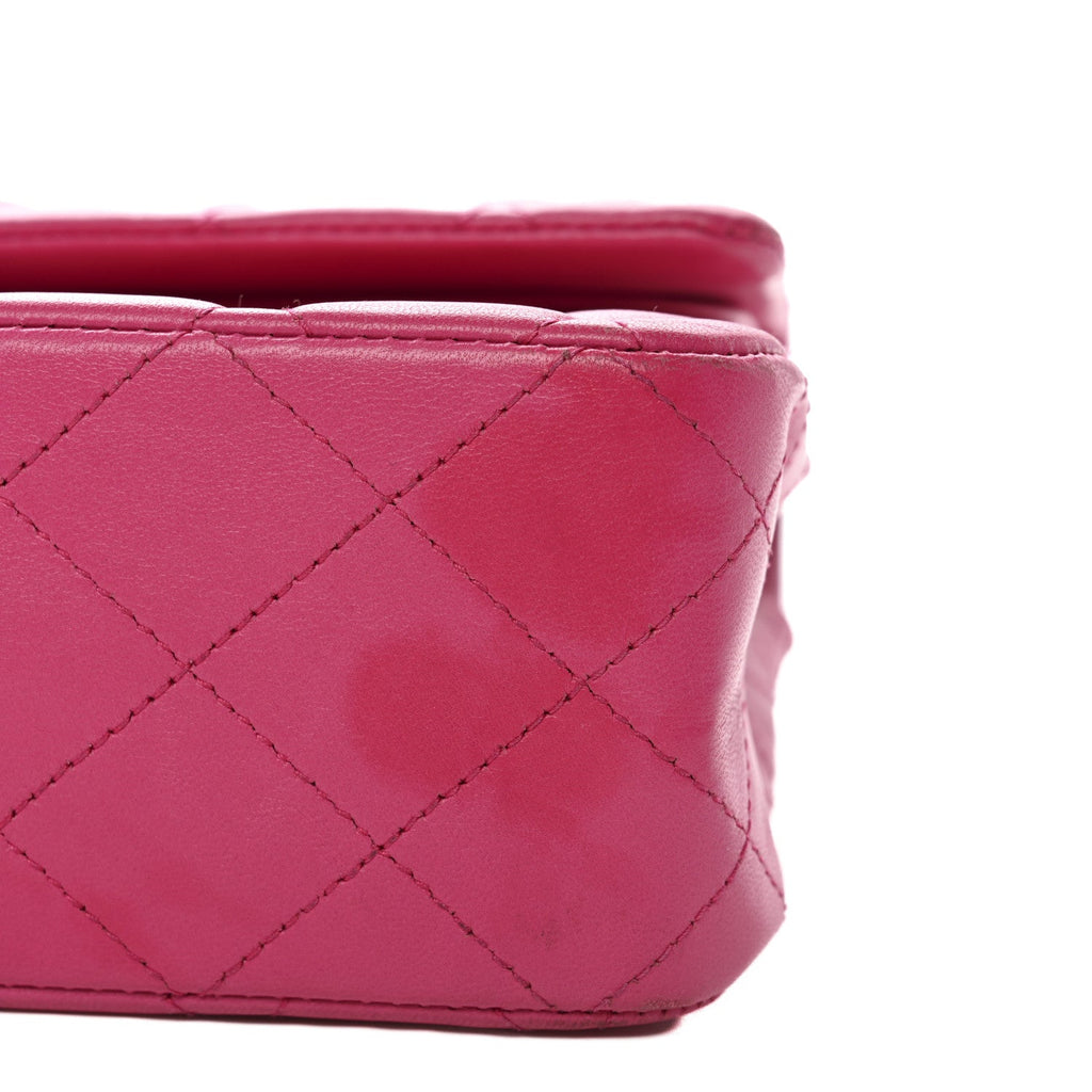 Chanel Lambskin Quilted Medium Double Flap Pink