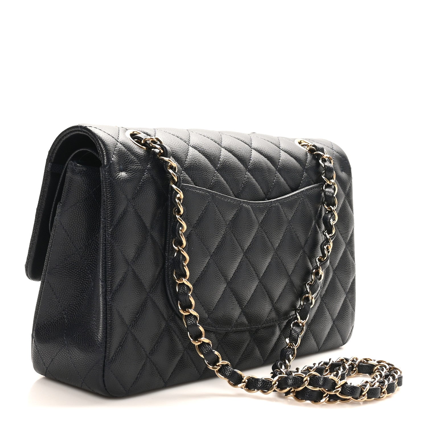 Chanel Caviar Quilted Medium Double Flap Navy