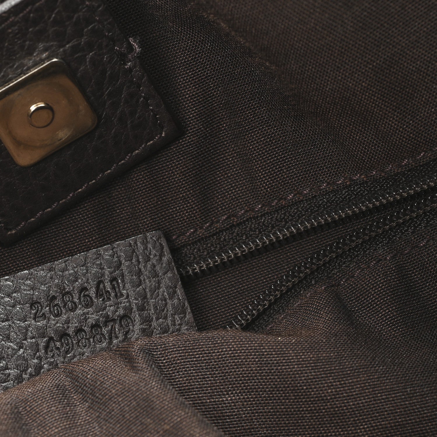 Gucci Monogram Medium Abbey Convertible Tote Dark Brown