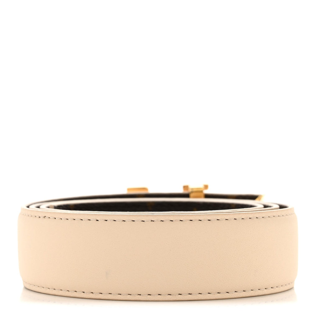 Louis Vuitton Monogram 30mm Pretty LV Reversible Belt 80 32 Beige
