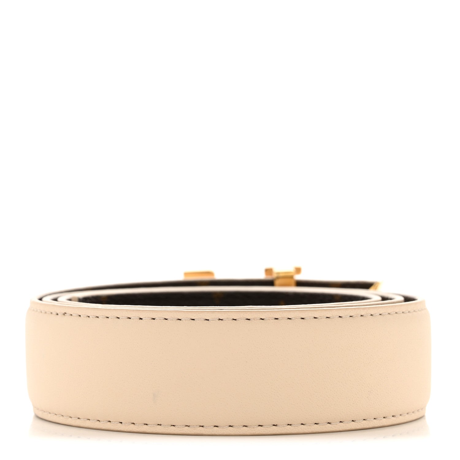Louis Vuitton Monogram 30mm Pretty LV Reversible Belt 80 32 Beige