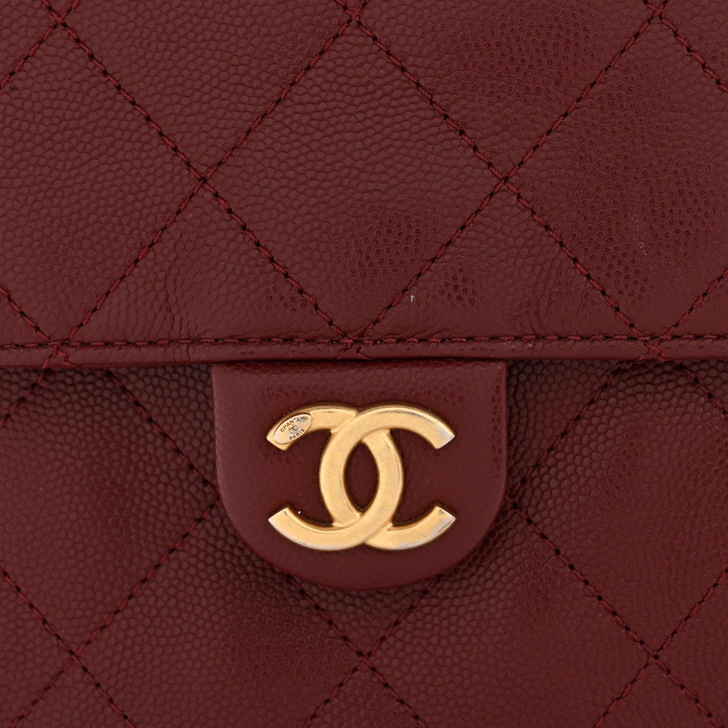 Chanel Caviar Quilted Medium Chanel 25 Handbag Burgundy