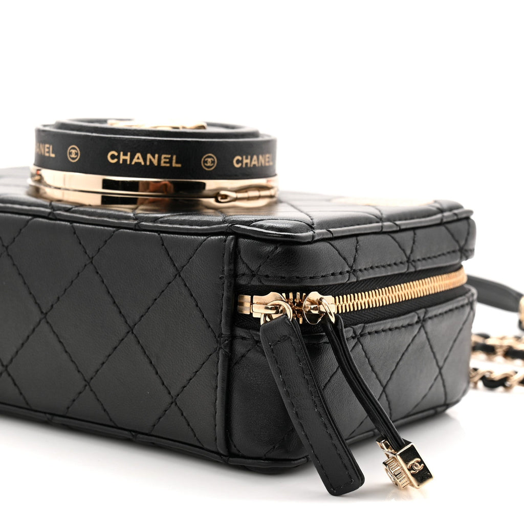 Chanel Lambskin Quilted Coco Click Bag Black