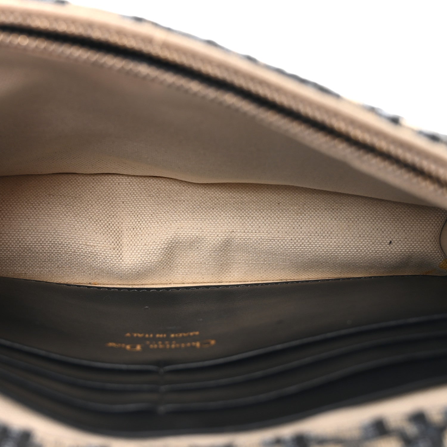 Christian Dior Oblique Saddle Chain Pouch Blue