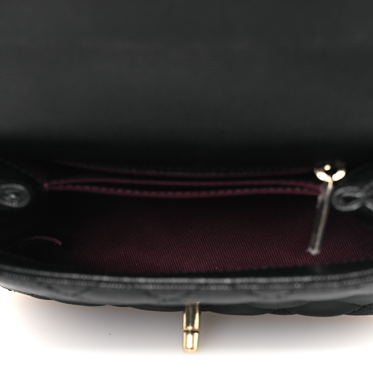Chanel Caviar Quilted Extra Mini Coco Handle Flap Black