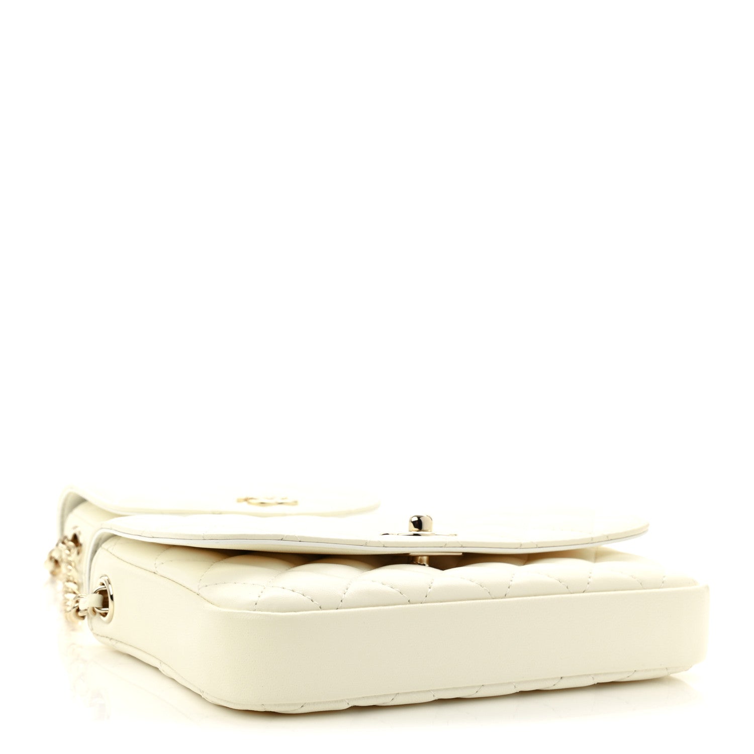 Chanel Lambskin Quilted Side Packs White