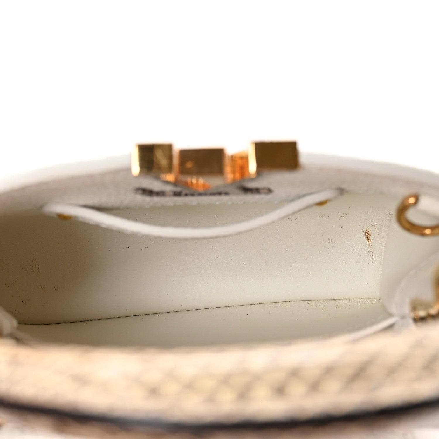 Louis Vuitton Taurillon Ayers Capucines Mini White Snow White