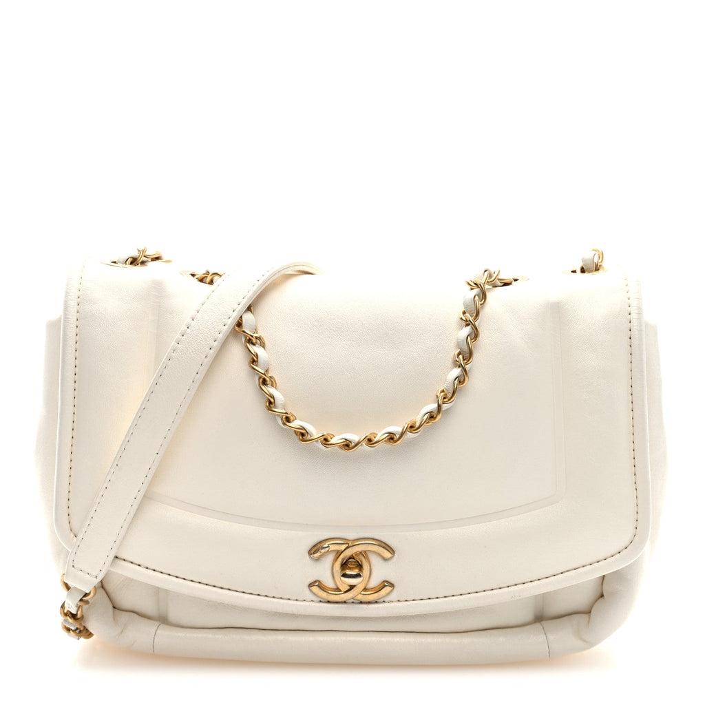 Chanel Lambskin Small Simply Flap White