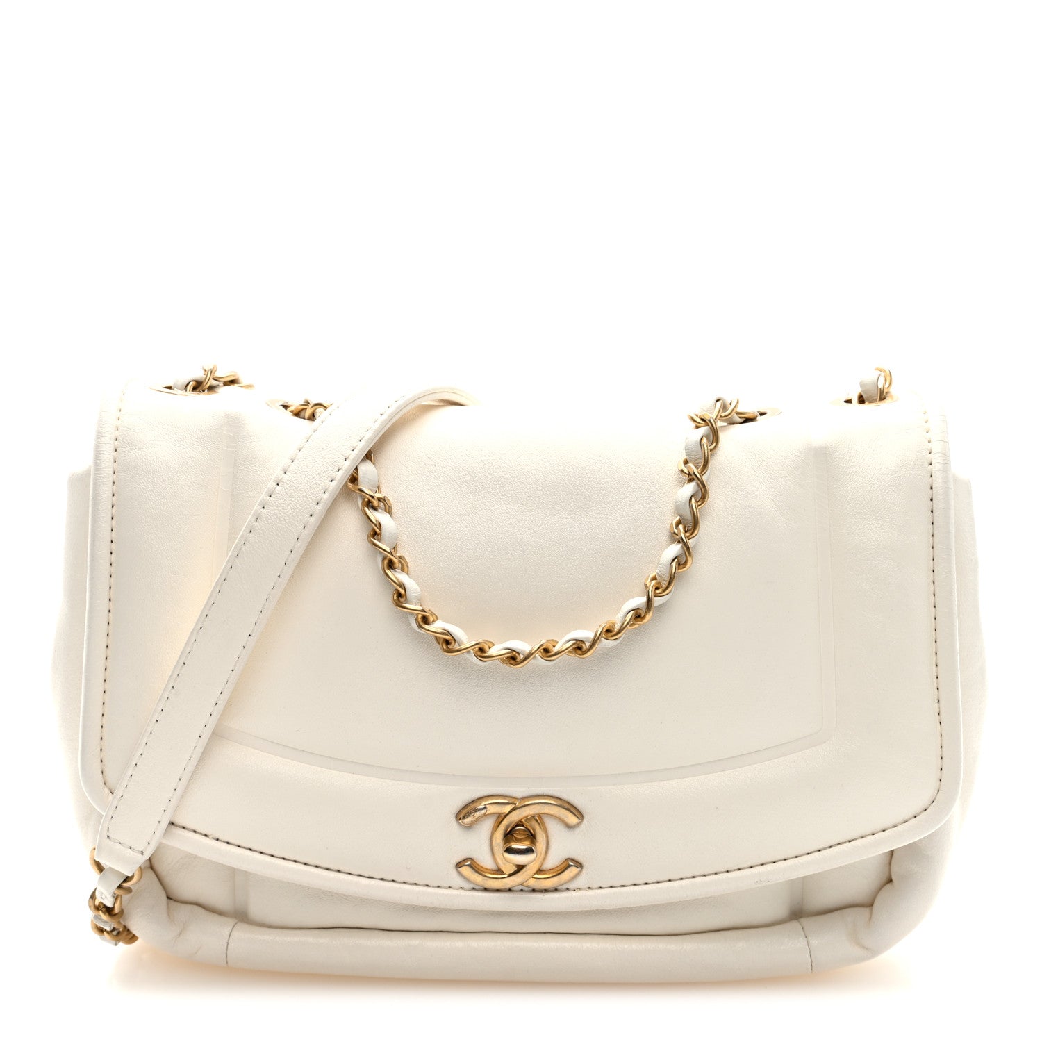 Chanel Lambskin Small Simply Flap White