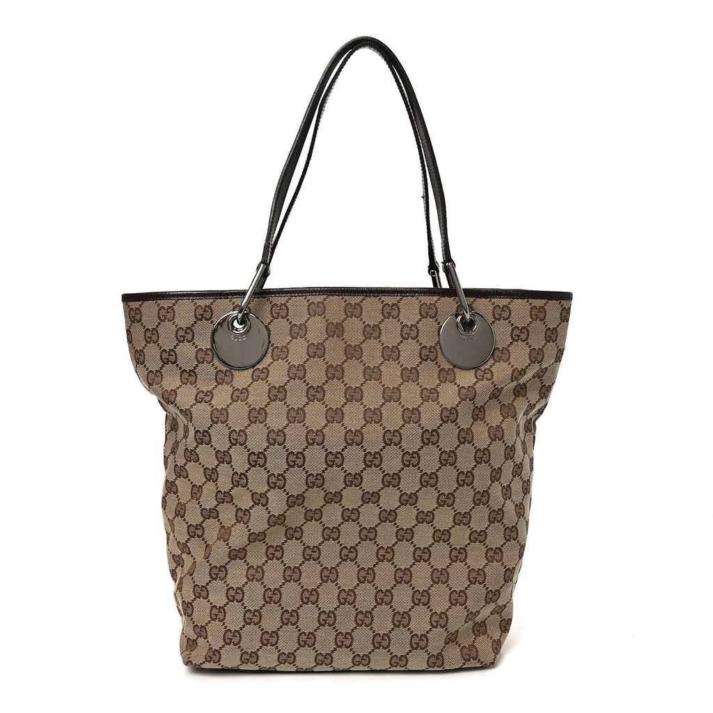 Gucci Monogram Large Eclipse Tote Brown