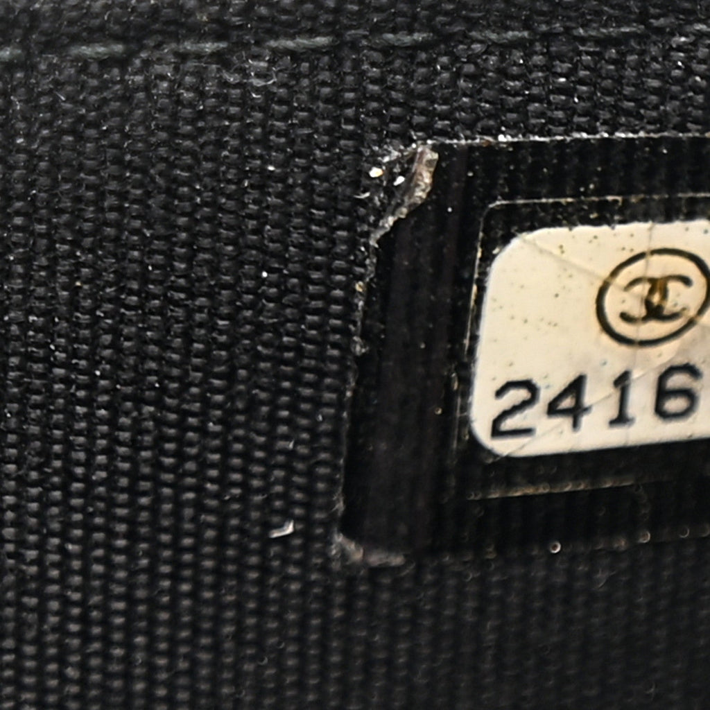 Chanel Crumpled Calfskin Quilted Wallet On Chain WOC So Black