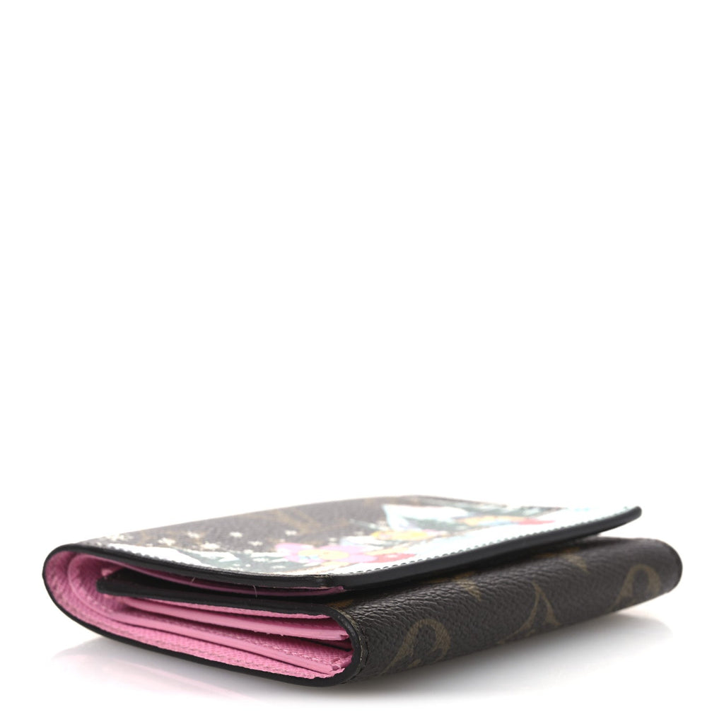 Louis Vuitton Monogram 2023 Christmas Animation Alpine Victorine Wallet Wisteria Pink