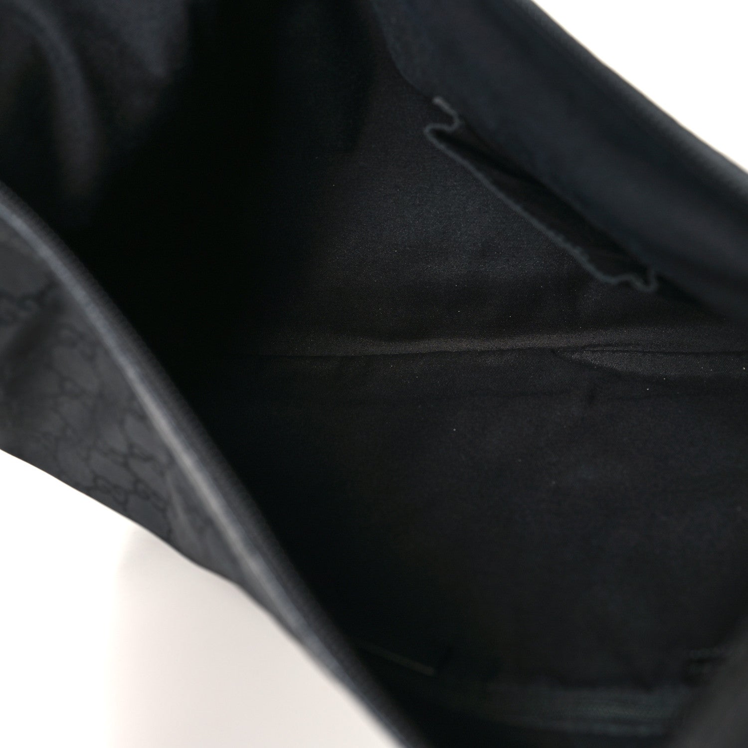 Gucci Denim Monogram Large Half Moon Hobo Black