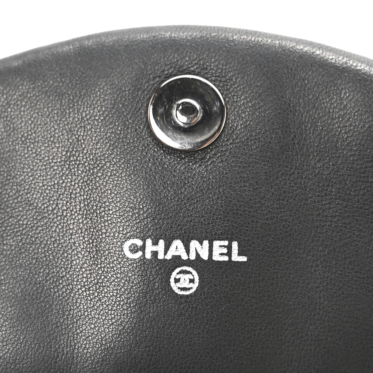 Chanel Lambskin Half Moon Wallet On Chain WOC Black