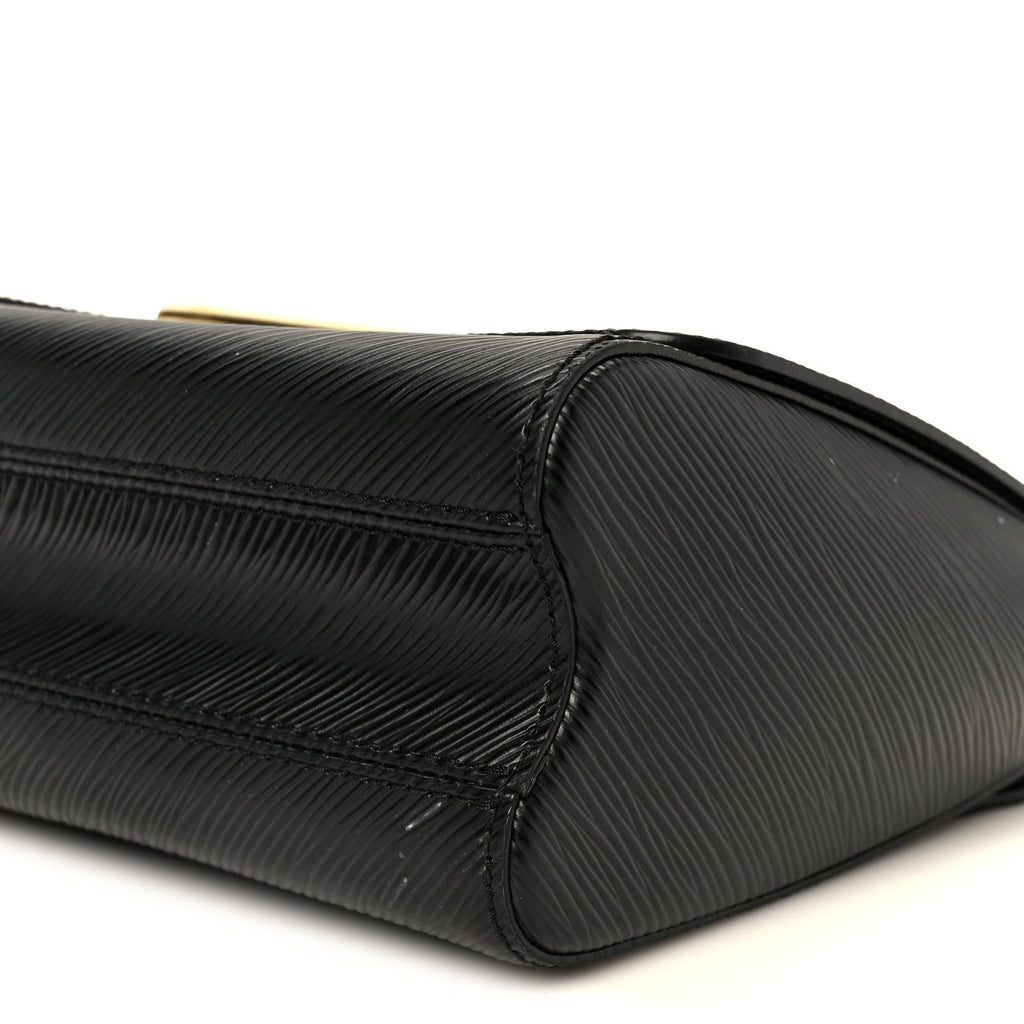 Louis Vuitton Epi Twist Braided Strap Shoulder Bag MM Black
