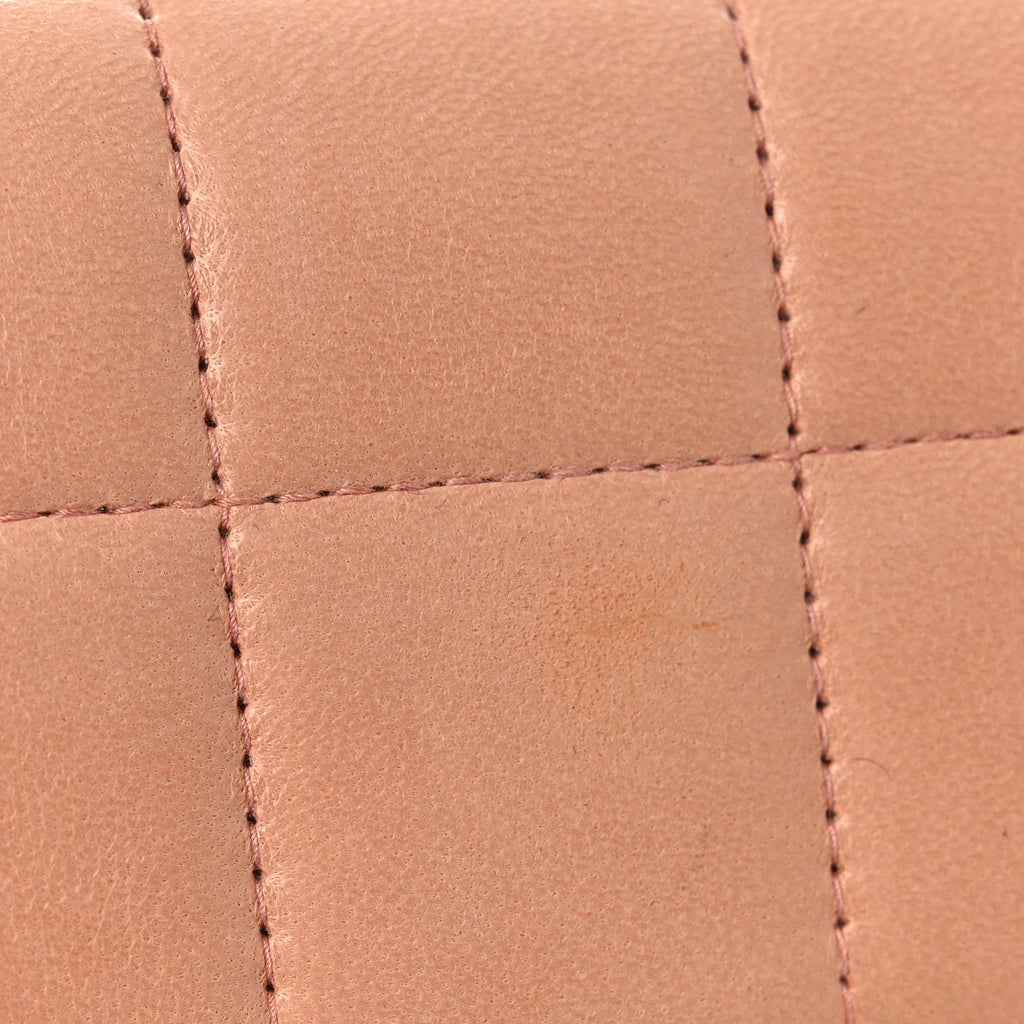 Chanel Lambskin East West Chocolate Bar Flap Light Orange