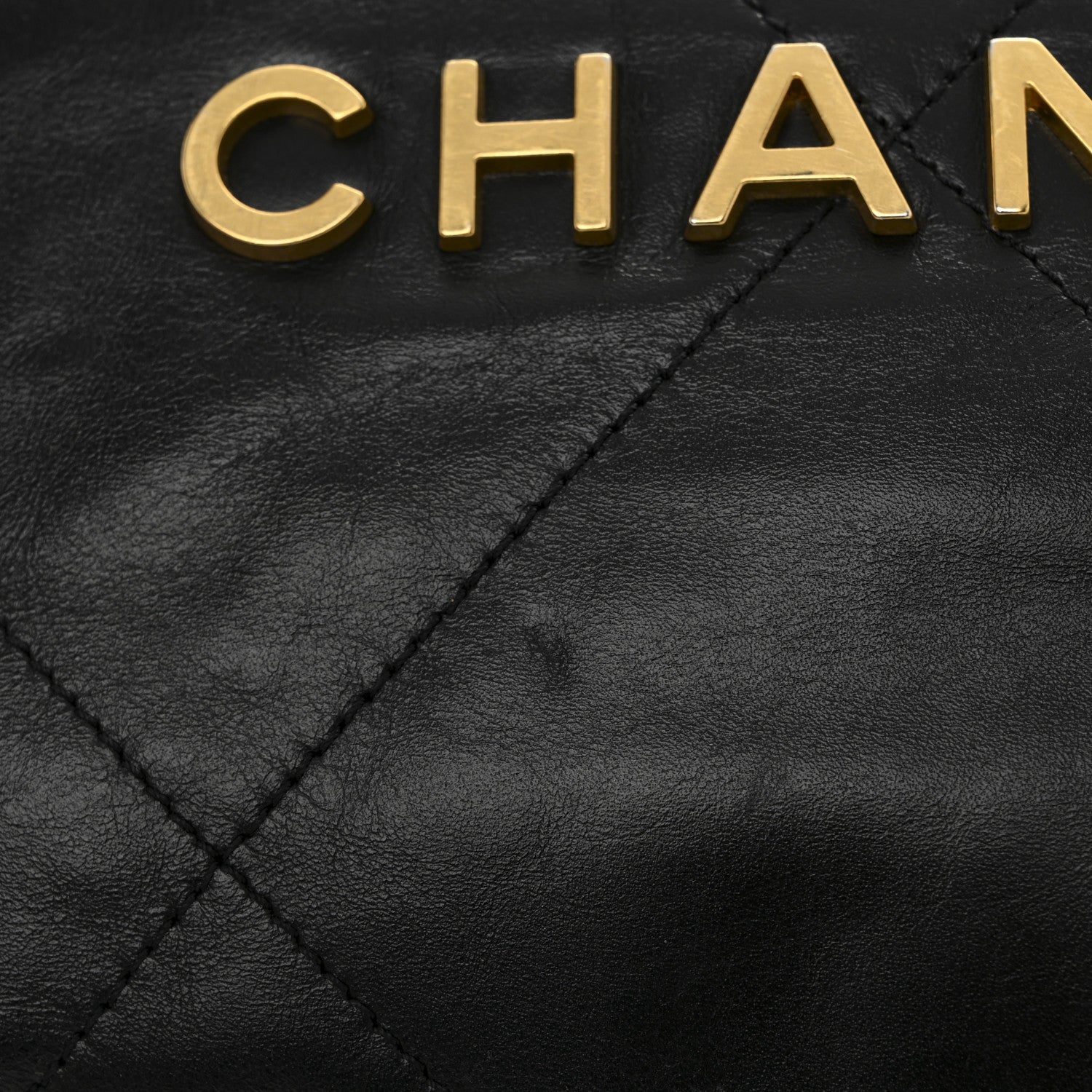 Chanel Shiny Calfskin Quilted Small Chanel 22 Black