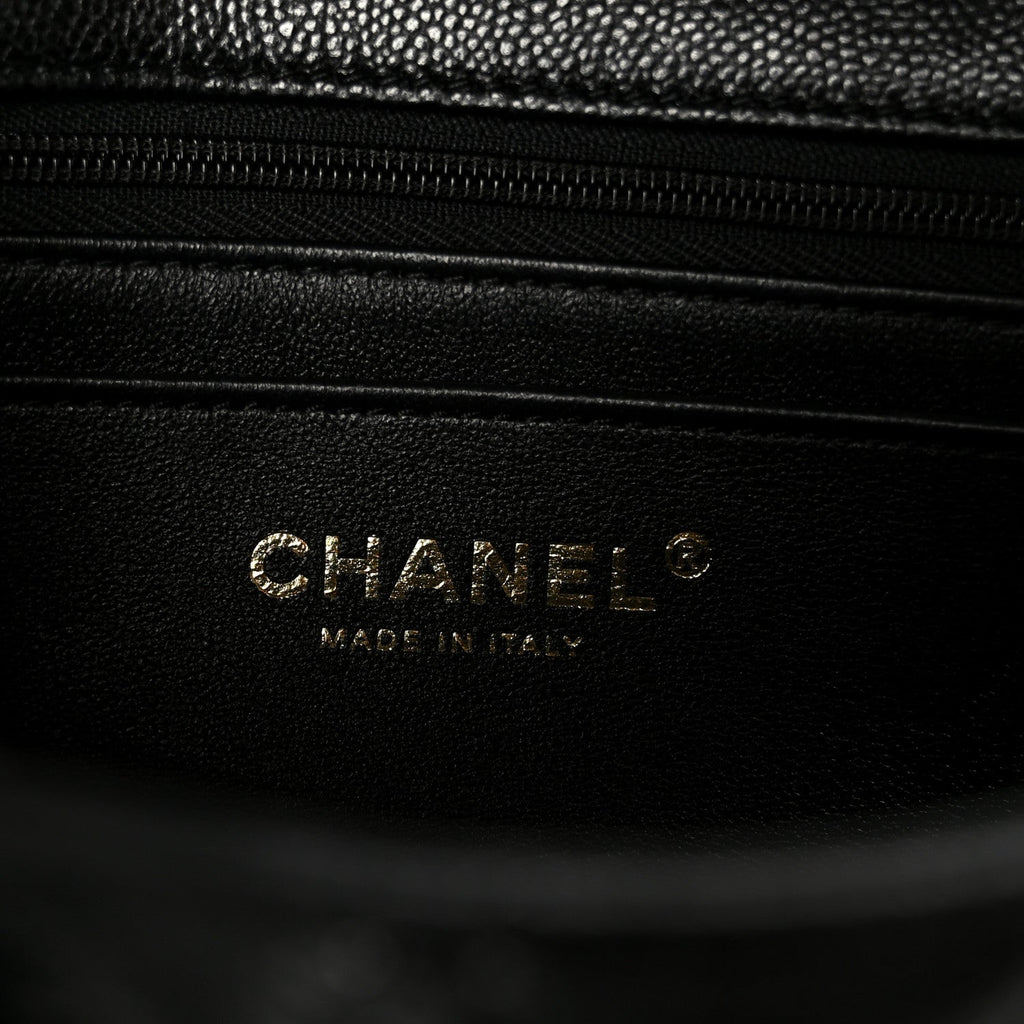 Chanel Caviar Quilted Small Handy CC Flap Black