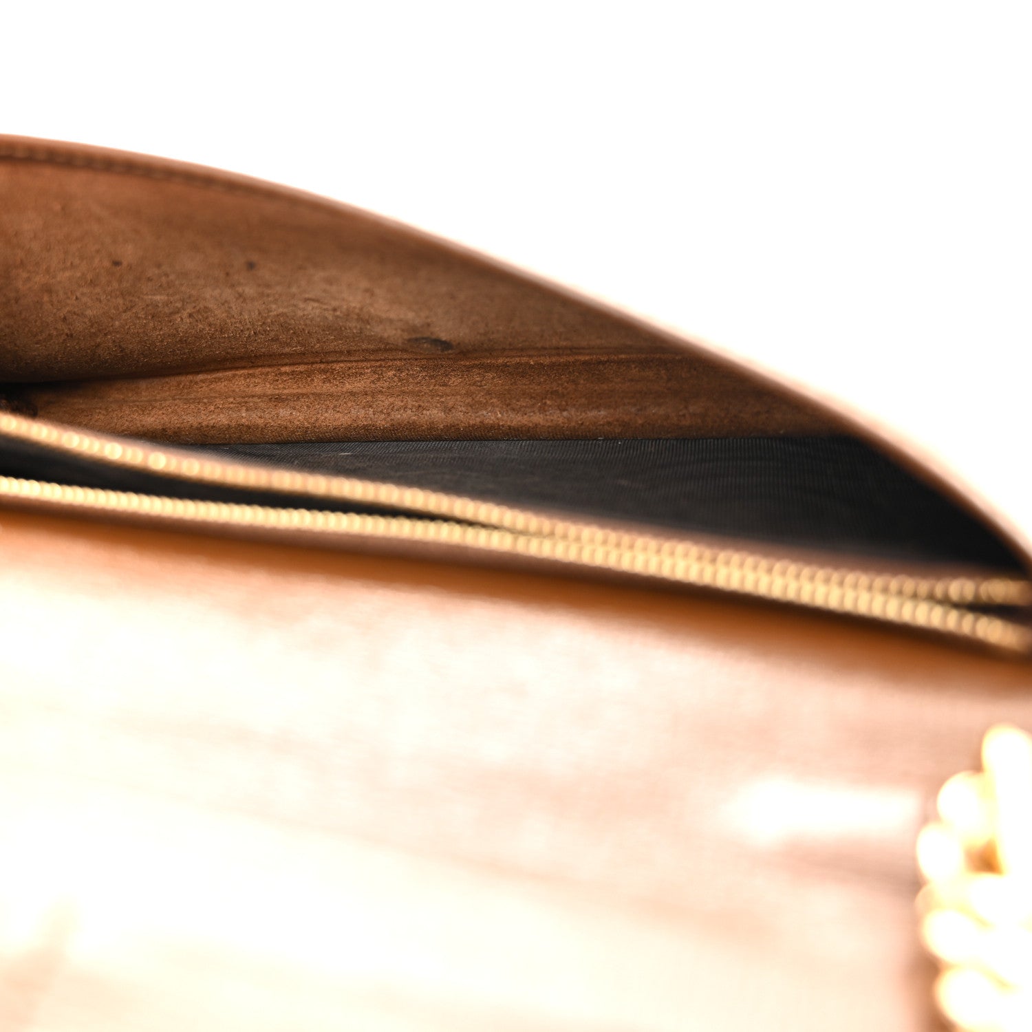 Gucci GG Supreme Monogram Azalea Calfskin Horsebit 1955 Wallet On Chain Beige Ebony Brown Sugar
