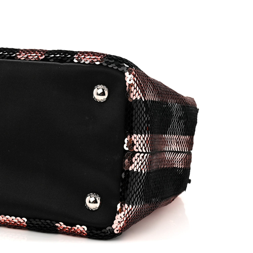 Prada Sequin Broccato Tote Black Cipria