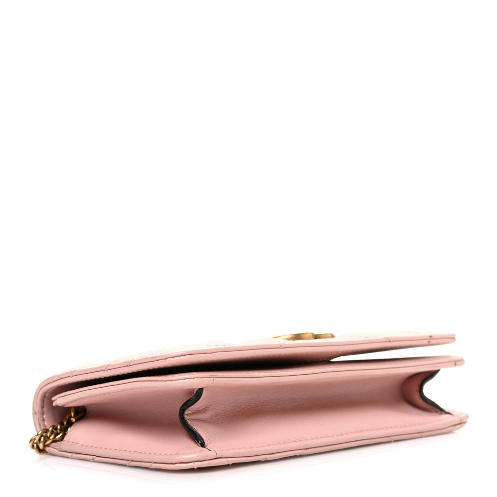 Gucci Calfskin Matelasse GG Marmont Mini Bag  Perfect Pink