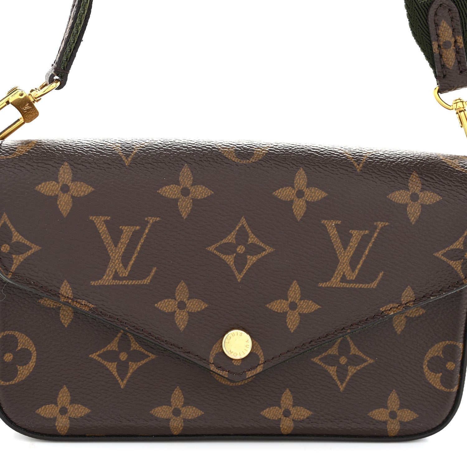 Louis Vuitton Monogram Felicie Strap & Go Kaki
