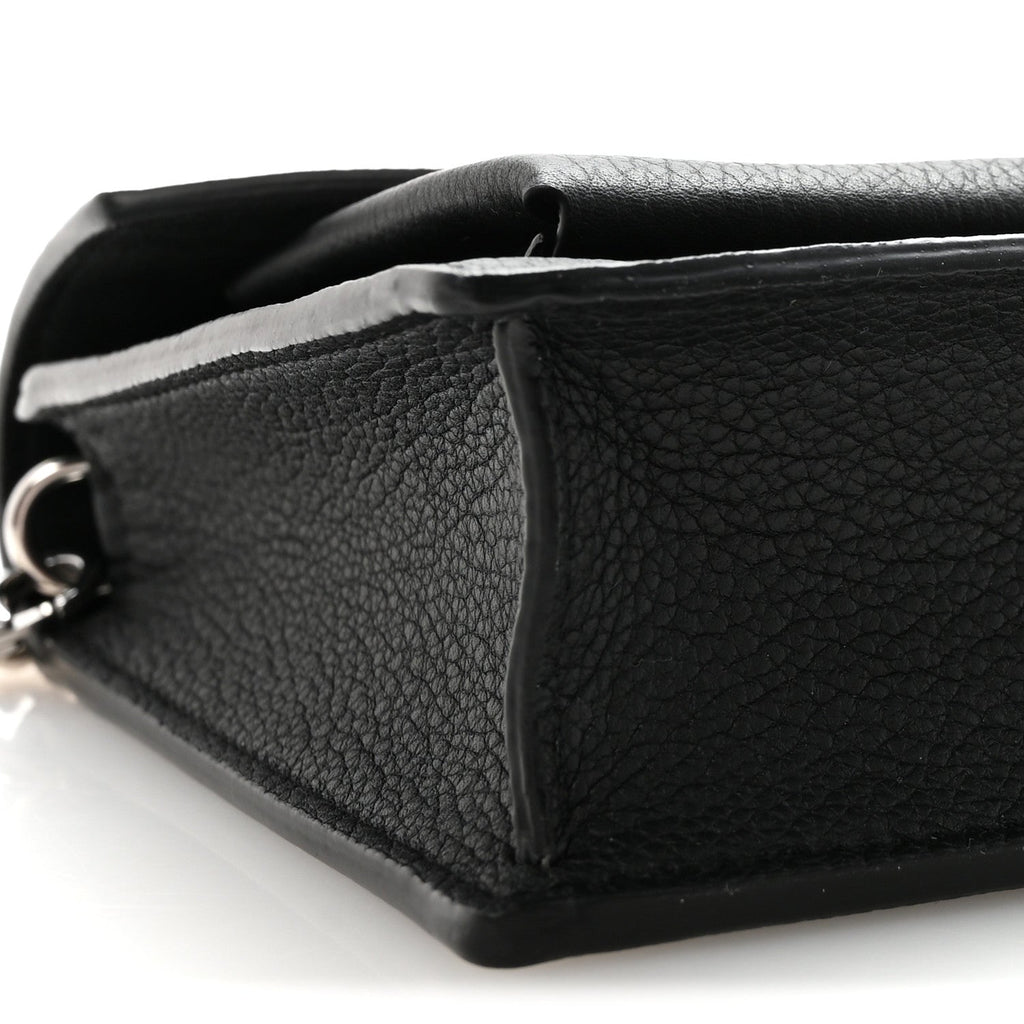 Louis Vuitton Soft Calfskin My Lockme Chain Pochette Black