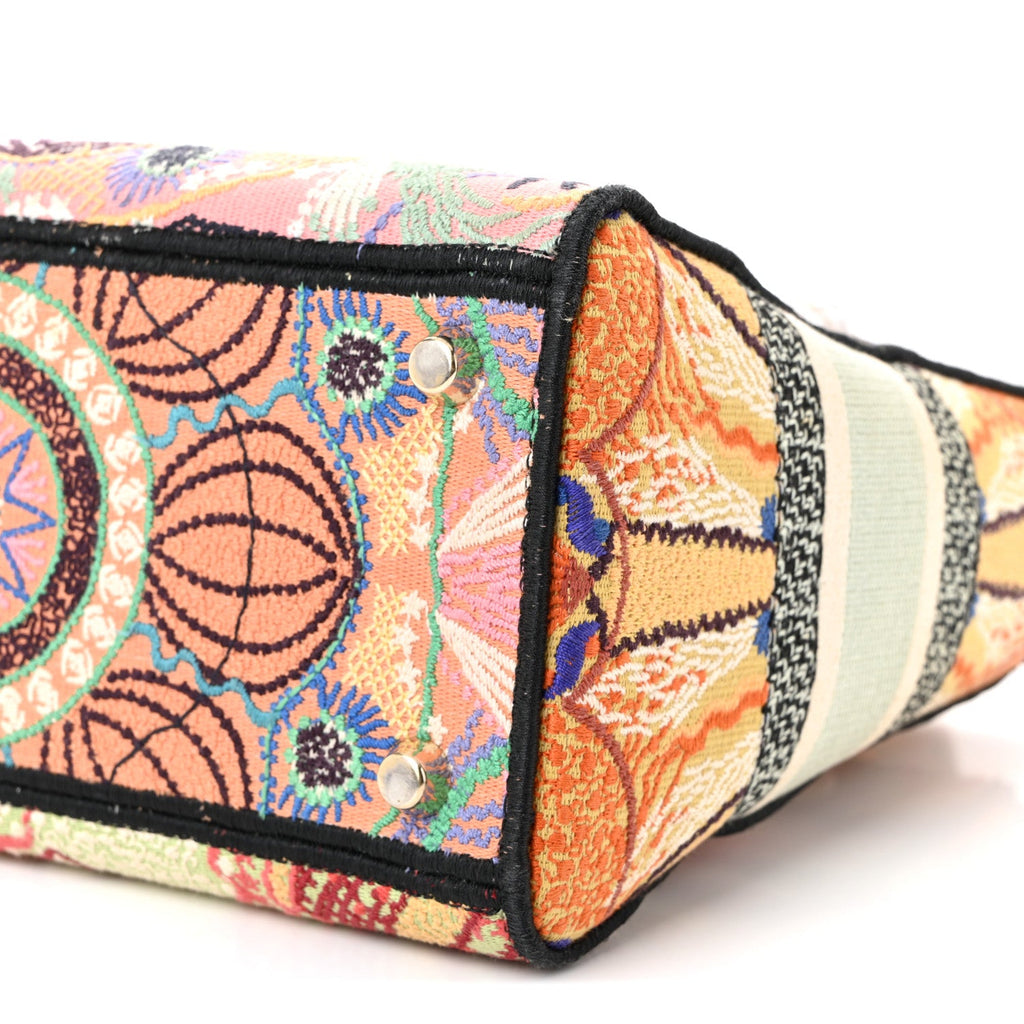 Christian Dior Canvas Embroidered In Lights Medium Lady D-Lite Multicolor