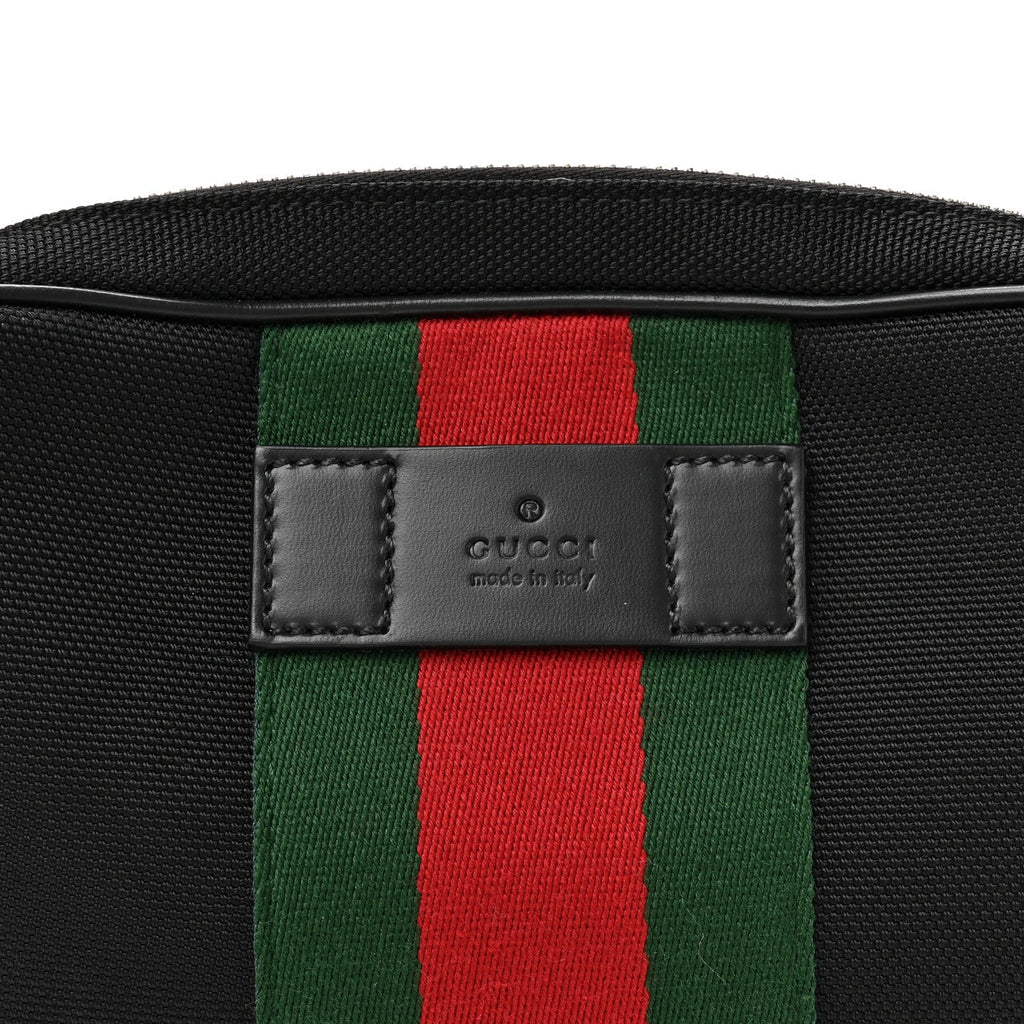 Gucci Canvas Web Slim Belt Bag Black